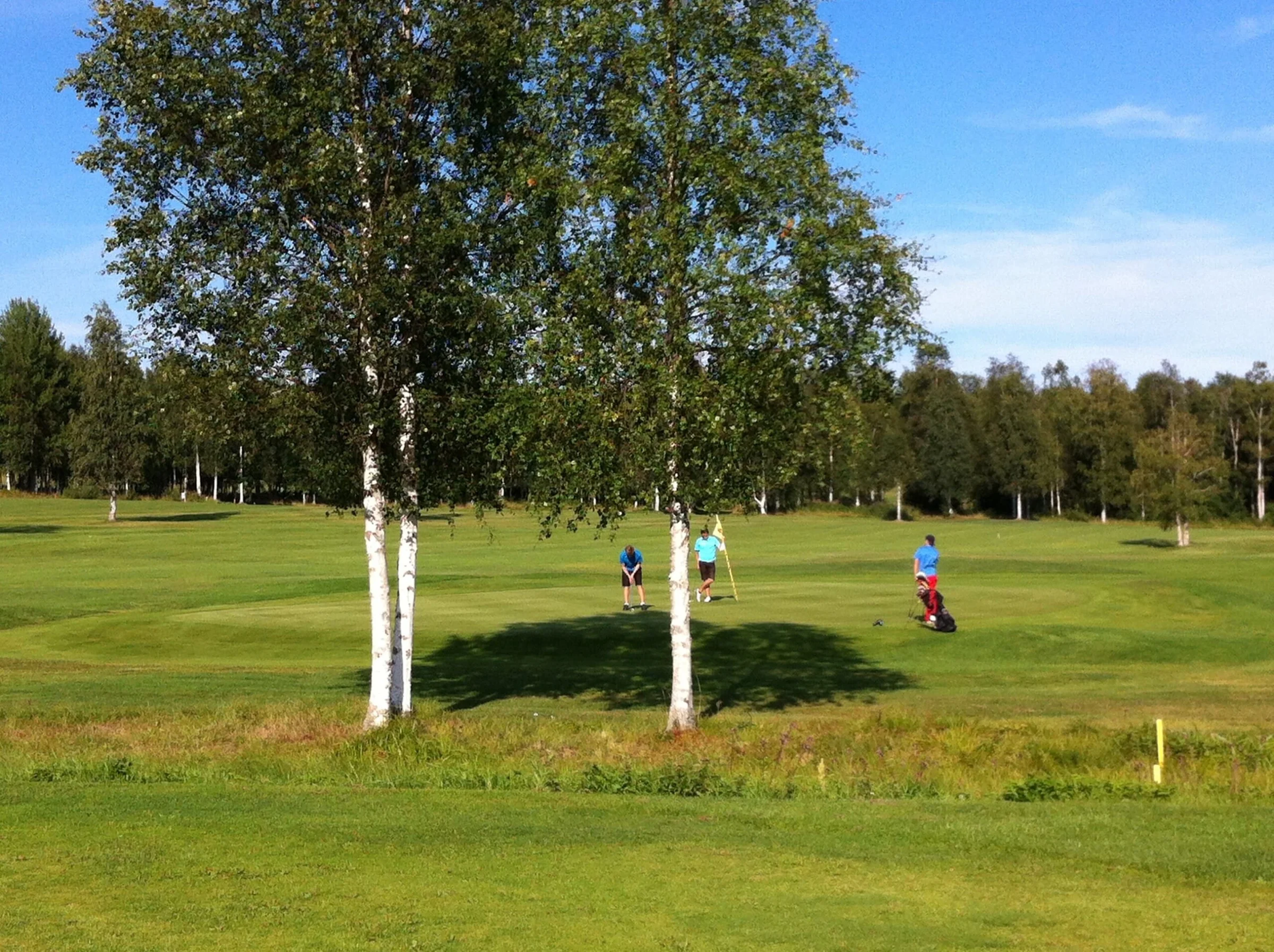 Martin Lindgren puttar på hål 13