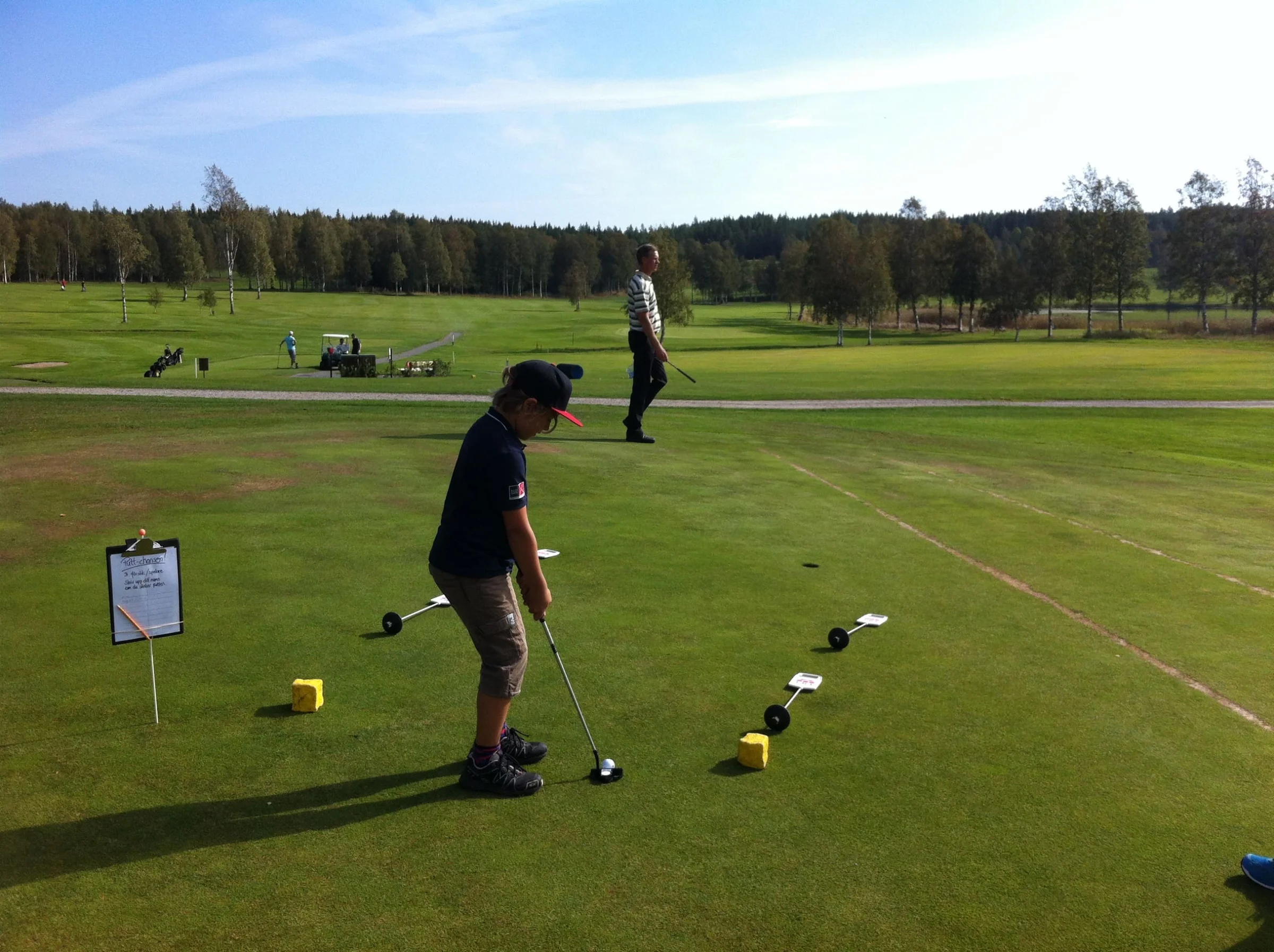 William Wennman testar puttchansen.