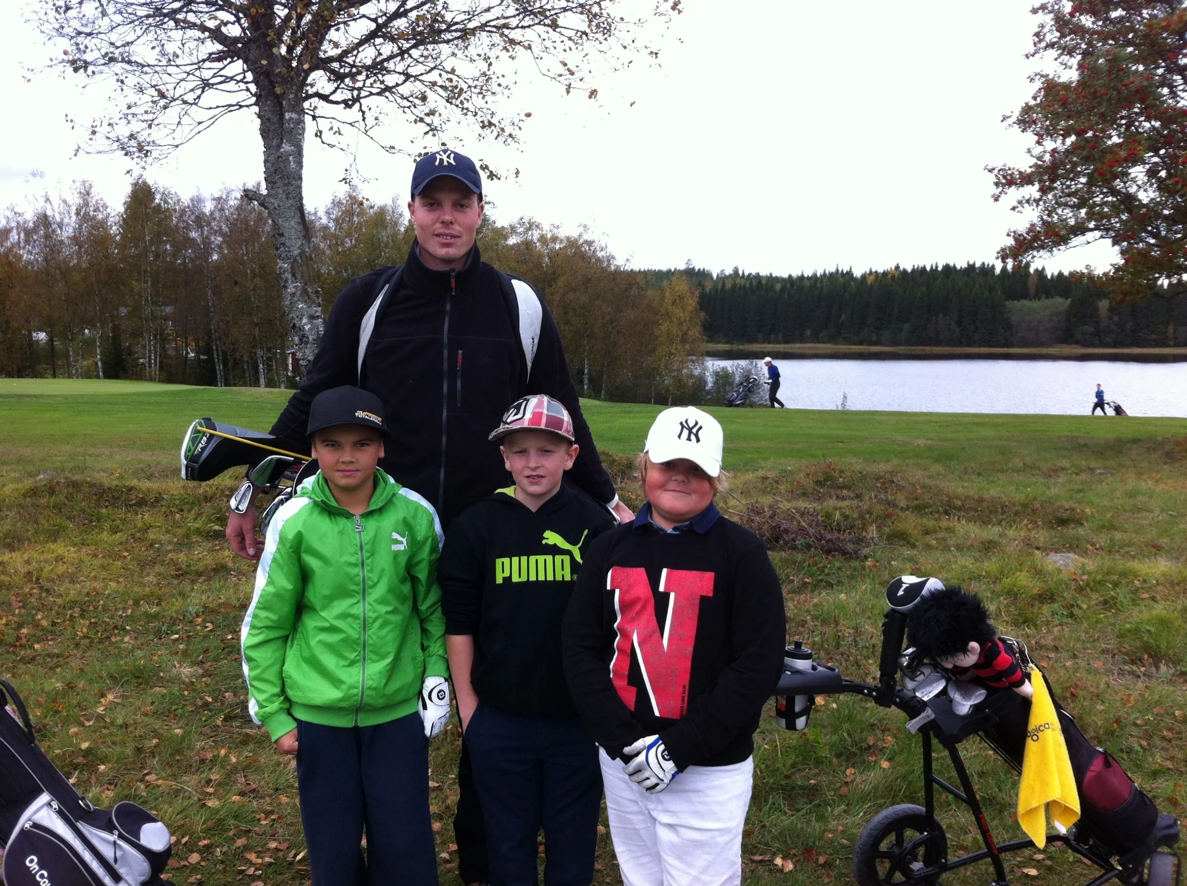 Tvåorna i C-klassen, fr. v.: Calle Algotsson, Tobias Nordin, Andreas Burström och Noach Flarke.