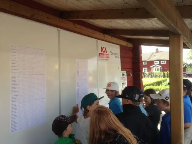 Trängsel vid scoreboard